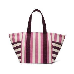Victoria Secret Striped Large Canvas Tote Bag
